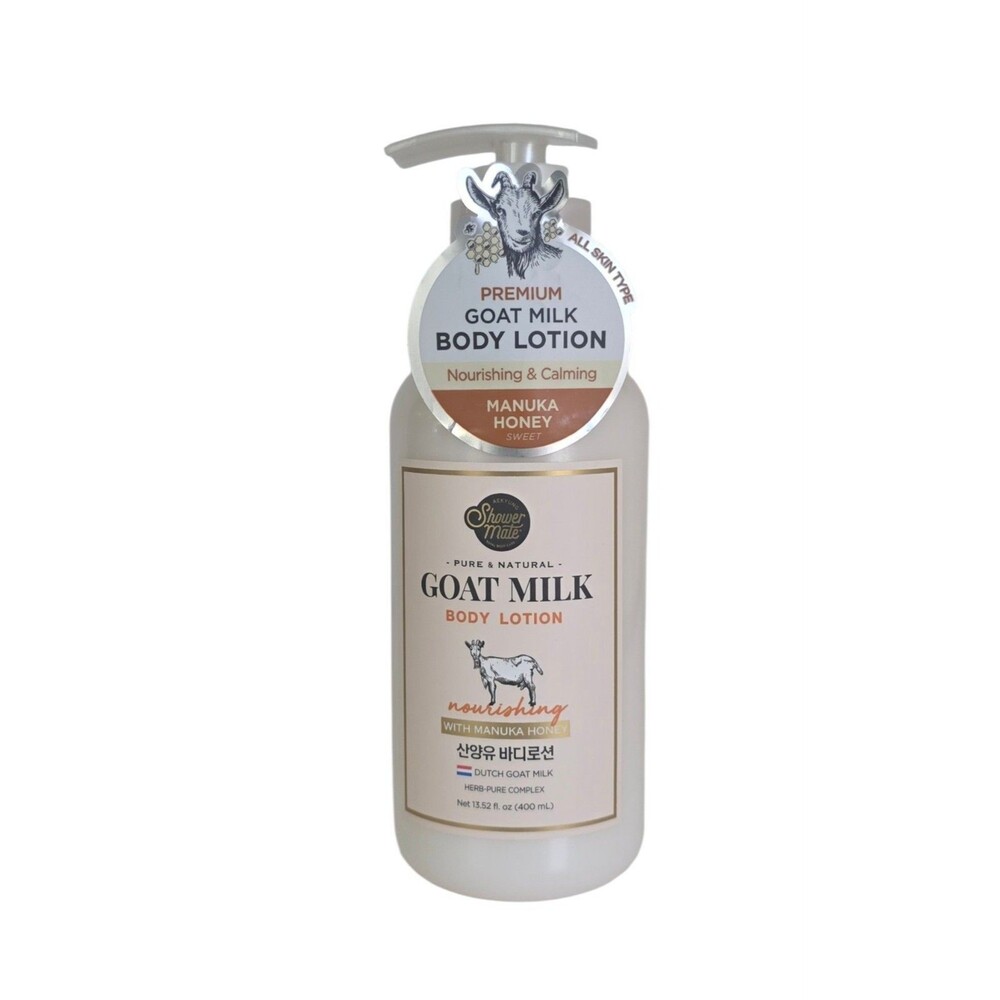Shower Mate Goat Milk Body Lotion Manuka Honey 13.5 Fl.oz